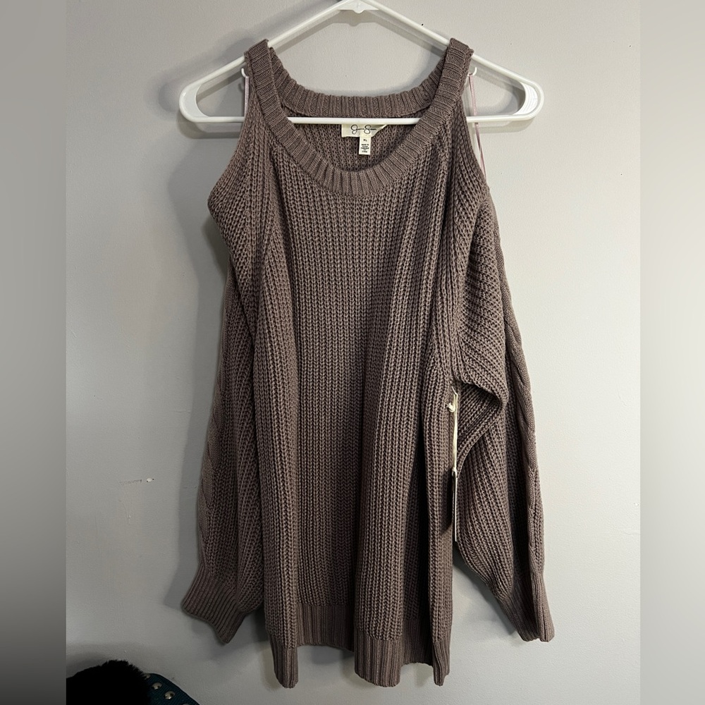 Jessica Simpson Open Shoulder Knit Sweater Women's Size XL